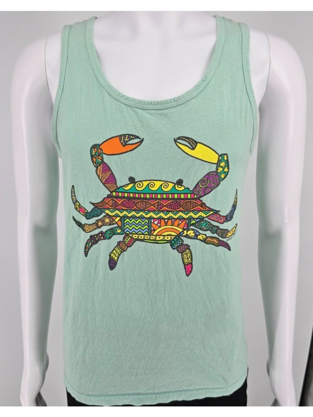 2000s Comfort Colors Dewey's Destin FL Crab Art Campus Collection Tank Top (S)